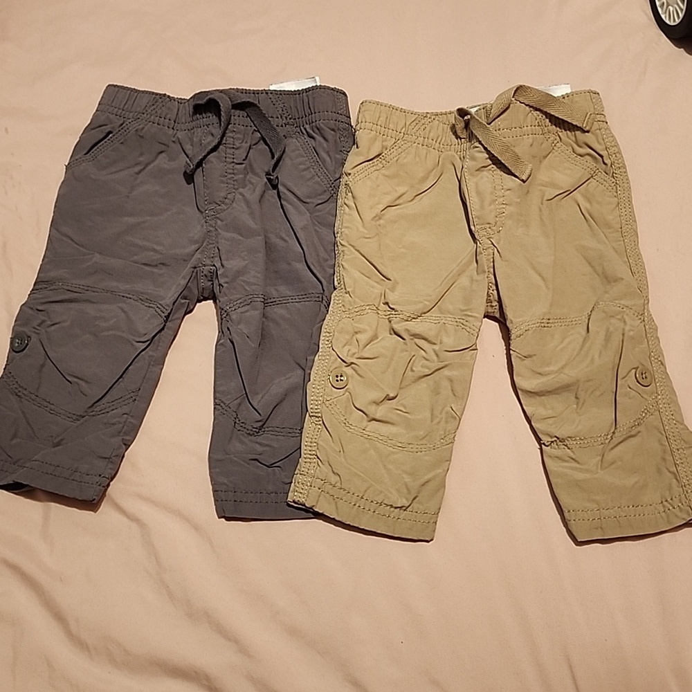 2 PAIR OLD NAVY PANTS SZ 6-12 MONTH